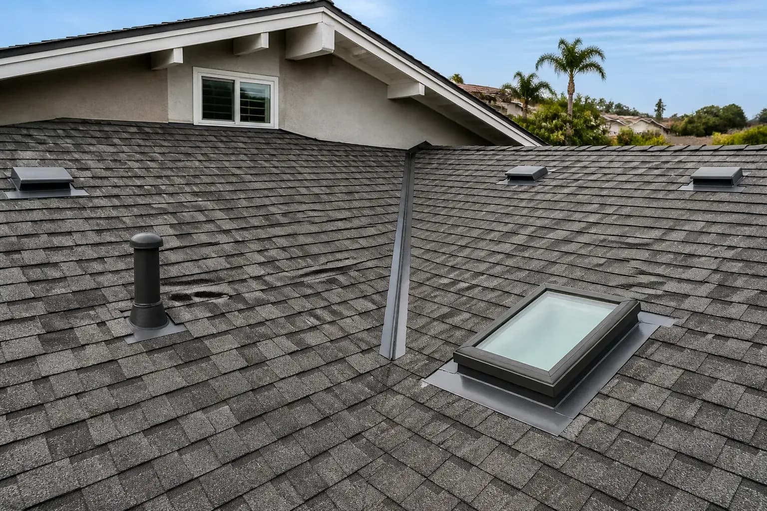 Intact roof details suitable for inspection.